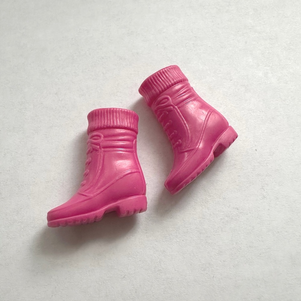 Vintage Barbie Shoes Hiking Boots Rose‎ Pink